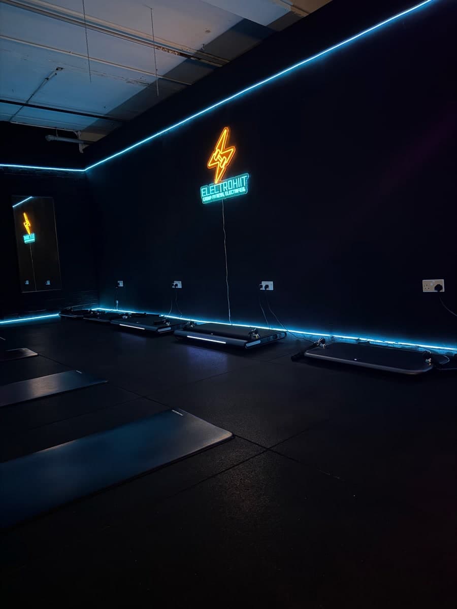 The Electrohiit studio with electromagnetic resistance machines
